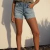 DENIM ONE Kenzie Mid-Rise Denim Shorts - FINAL SALE