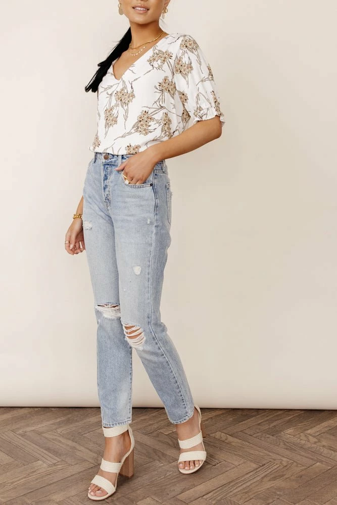 Discount 🤩 FUN 2 FUN Madeleine Floral Blouse - FINAL SALE ⭐ 7 FUN 2 FUN Madeleine Floral Blouse - FINAL SALE