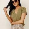 WORUI Marissa Tee In Olive Tops