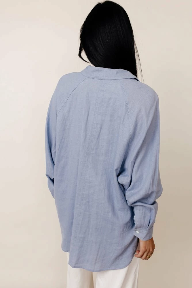 Budget 🥰 FUN 2 FUN Maude Button Down Blouse In Blue - FINAL SALE 👍 8 FUN 2 FUN Maude Button Down Blouse In Blue - FINAL SALE