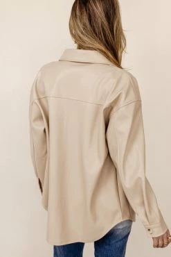CALISTA Florence Shirt Jacket In Tan - FINAL SALE