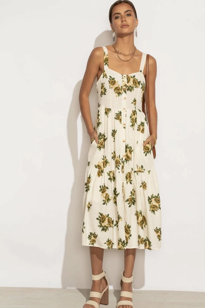 Discount ๐ฅฐ WELLMADE INC June Tiered Midi ๐ Dress - FINAL SALE โ 2 WELLMADE INC June Tiered Midi Dress - FINAL SALE