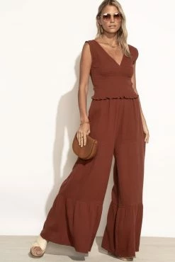 WORUI Sylvia Pants In Rust - FINAL SALE