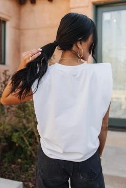 SAGE CLOTHING Reggie Shoulder Pad Top - FINAL SALE