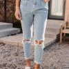 PLASTIC Vervet Cuffed Mom Jeans - FINAL SALE