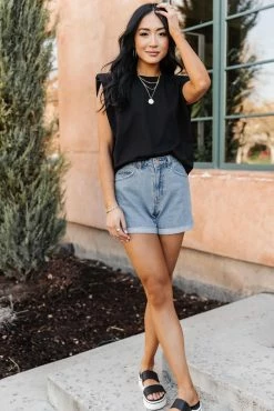 SAGE CLOTHING Reggie Shoulder Pad Top - FINAL SALE