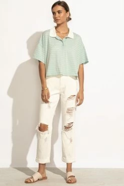 LIME N CHILI Bree Cropped Top In Sage - FINAL SALE