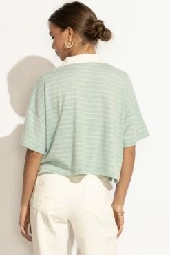 LIME N CHILI Bree Cropped Top In Sage - FINAL SALE