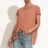 WISHLIST Annie Rolled Sleeve Tee In Mauve - FINAL SALE