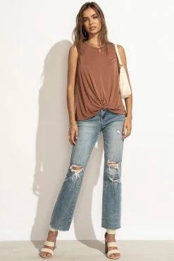 LUSH CLOTHING Marlene Tank Top In Brown - FINAL SALE