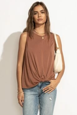 LUSH CLOTHING Marlene Tank Top In Brown - FINAL SALE