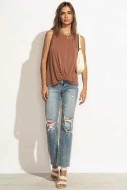LUSH CLOTHING Marlene Tank Top In Brown - FINAL SALE
