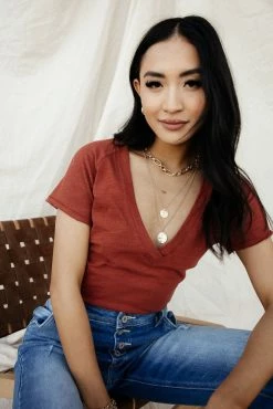 WORUI Naia V Neck Tee - FINAL SALE