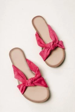 BEAST FASHION Cora Knotted Sandal In Pink - FINAL SALE