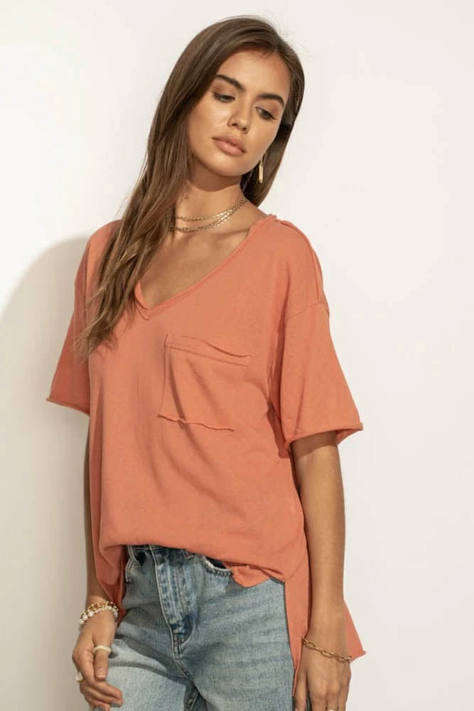 Best Sale π LA MIEL Paula Oversized Top In Orange - FINAL SALE π 2 LA MIEL Paula Oversized Top In Orange - FINAL SALE
