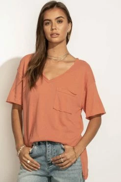 Best Sale π LA MIEL Paula Oversized Top In Orange - FINAL SALE π 7 LA MIEL Paula Oversized Top In Orange - FINAL SALE
