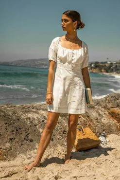 VERY J Helena Mini Dress In White - FINAL SALE