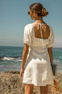 VERY J Helena Mini Dress In White - FINAL SALE