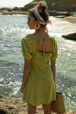 VERY J Helena Mini Dress In Green - FINAL SALE