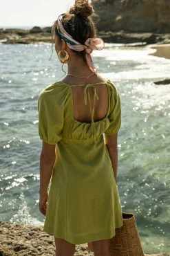 VERY J Helena Mini Dress In Green - FINAL SALE