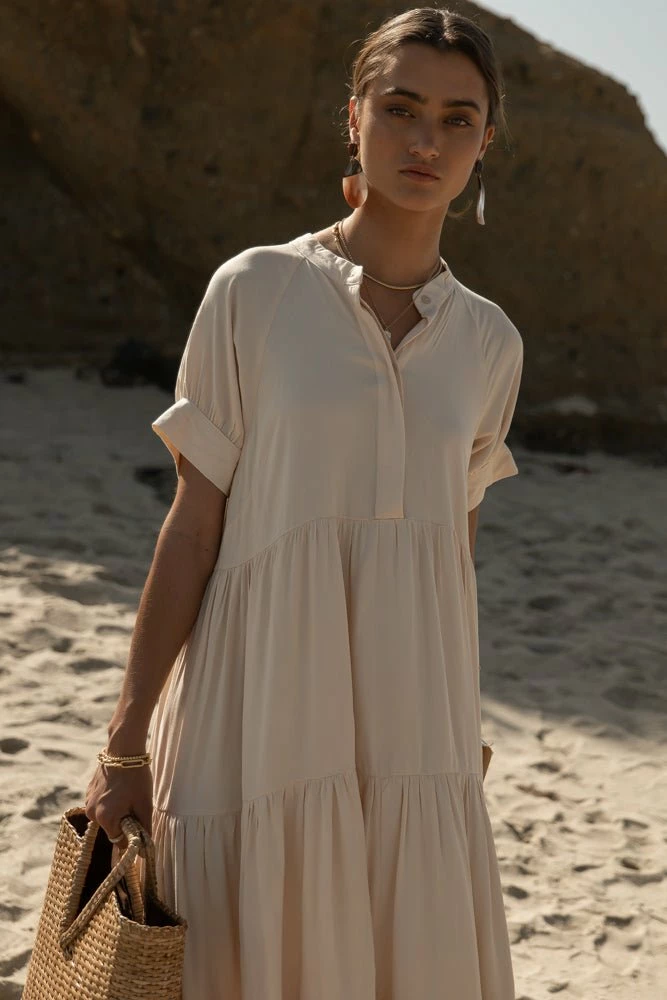 Buy π₯° Fore Collection Amanda Tiered π Dress In Cream π 3 Fore Collection Amanda Tiered Dress In Cream