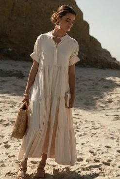 Buy π₯° Fore Collection Amanda Tiered π Dress In Cream π 9 Fore Collection Amanda Tiered Dress In Cream