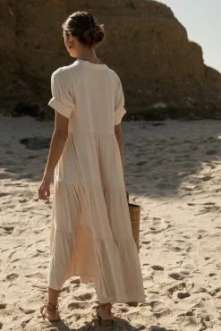 Buy π₯° Fore Collection Amanda Tiered π Dress In Cream π 11 Fore Collection Amanda Tiered Dress In Cream