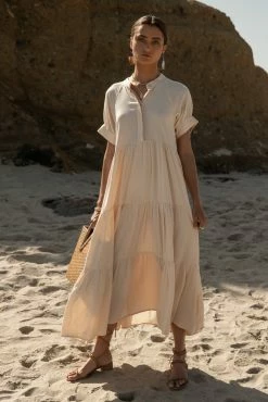 Buy π₯° Fore Collection Amanda Tiered π Dress In Cream π 10 Fore Collection Amanda Tiered Dress In Cream