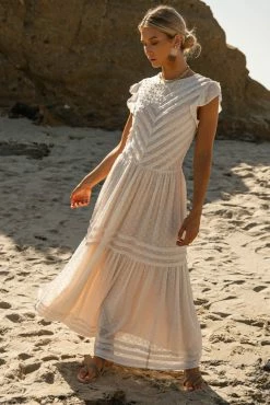 SINA Ulysses Maxi Dress In Cream - FINAL SALE