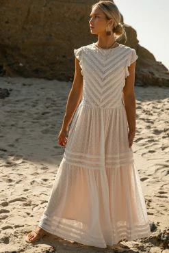 SINA Ulysses Maxi Dress In Cream - FINAL SALE