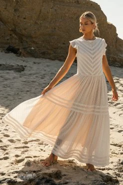 SINA Ulysses Maxi Dress In Cream - FINAL SALE