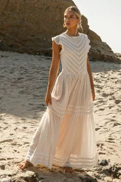 SINA Ulysses Maxi Dress In Cream - FINAL SALE
