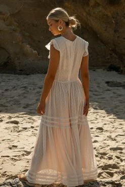 SINA Ulysses Maxi Dress In Cream - FINAL SALE