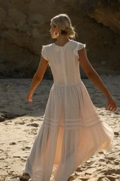 SINA Ulysses Maxi Dress In Cream - FINAL SALE