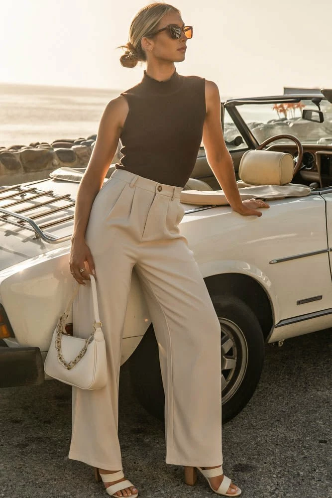 New π SINA Hana Ribbed Tank Top In Brown - FINAL SALE π 3 SINA Hana Ribbed Tank Top In Brown - FINAL SALE