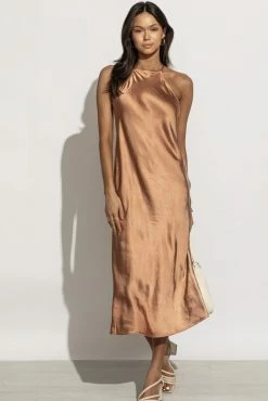 DRESS FORUM Brynn Midi Dress In Orange - FINAL SALE