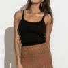 SINA Bianca Double Strap Tank In Black - FINAL SALE