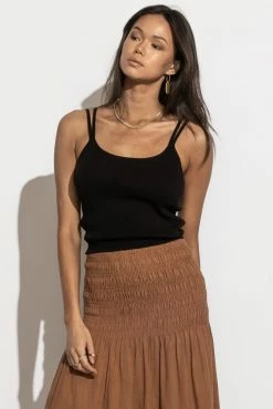 SINA Bianca Double Strap Tank In White - FINAL SALE