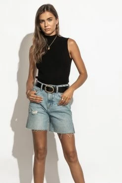 SINA Hana Ribbed Tank Top In Sand - FINAL SALE