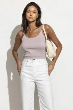 SINA Bianca Double Strap Tank In White - FINAL SALE