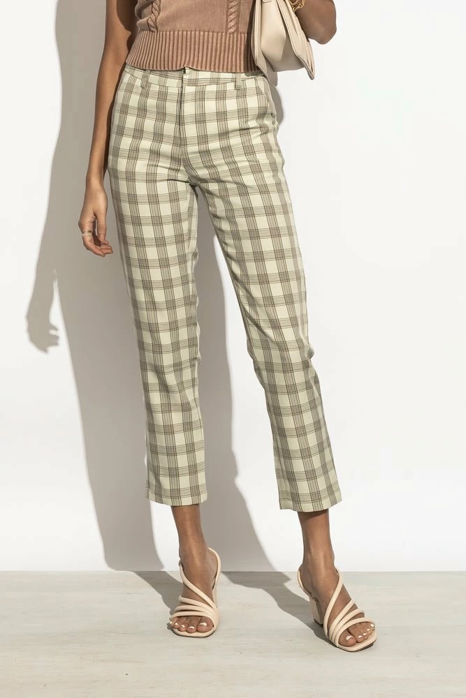 Hot Sale 👏 CALISTA Page Plaid Pants In Green - FINAL SALE 😍 1 CALISTA Page Plaid Pants In Green - FINAL SALE