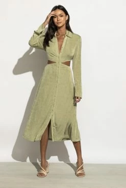 AARON & AMBER Marianna Dress In Green - FINAL SALE