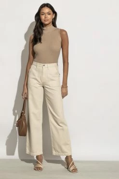 SINA Hana Ribbed Tank Top In Sand - FINAL SALE