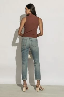 SINA Hana Ribbed Tank Top In Sand - FINAL SALE