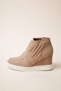 MIA Kaleb Wedge Sneaker In Taupe - FINAL SALE