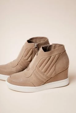 MIA Kaleb Wedge Sneaker In Taupe - FINAL SALE