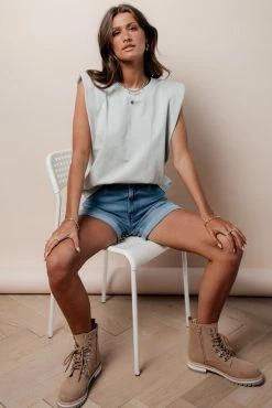 SAGE CLOTHING Reggie Shoulder Pad Top - FINAL SALE