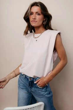 SAGE CLOTHING Reggie Shoulder Pad Top - FINAL SALE