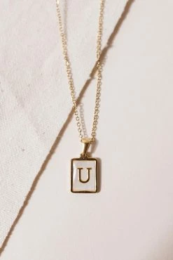 J&D JEWELRY Pearl Initial Necklace - FINAL SALE