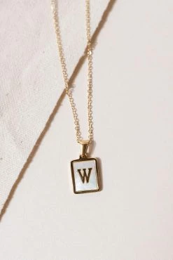 J&D JEWELRY Pearl Initial Necklace - FINAL SALE